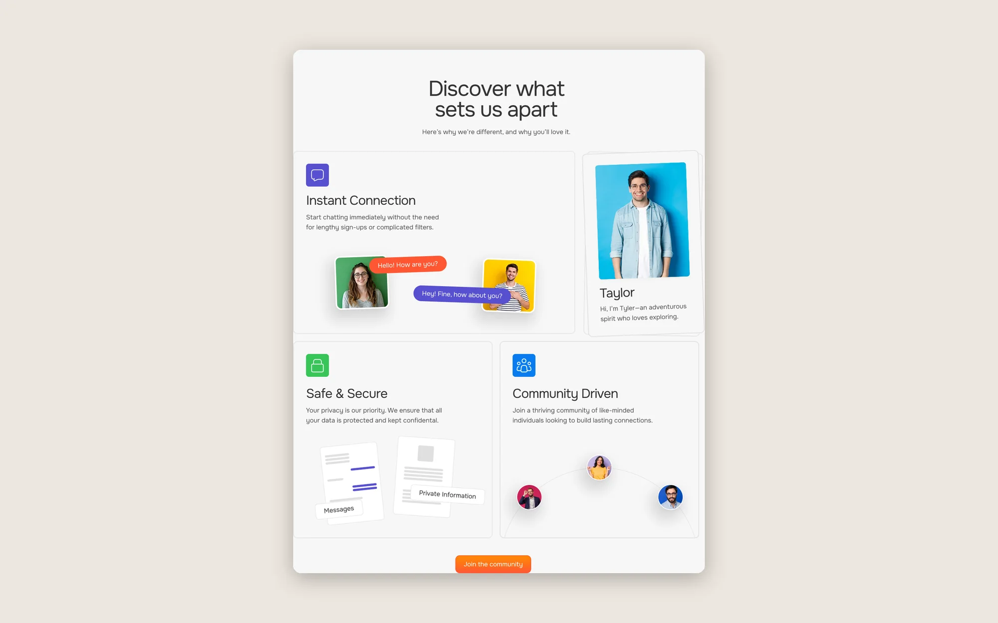 Discover what sets us apart — feature cards