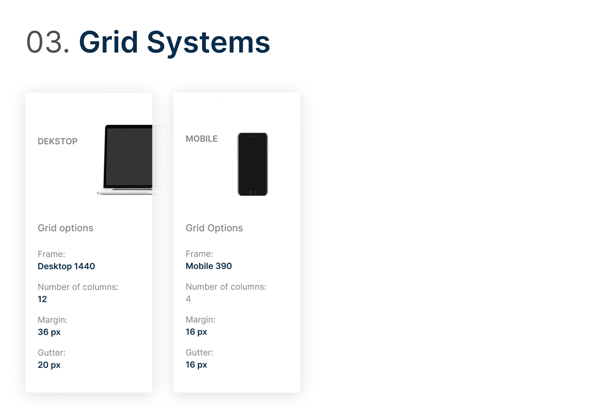 Grid system for desktop and mobile
