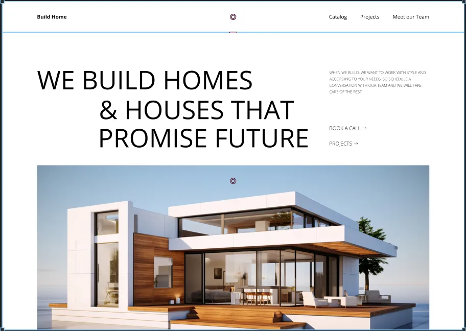BuildHome homepage design direction